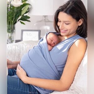 Seraphine Slate Blue Cotton Skin to Skin Top, Small